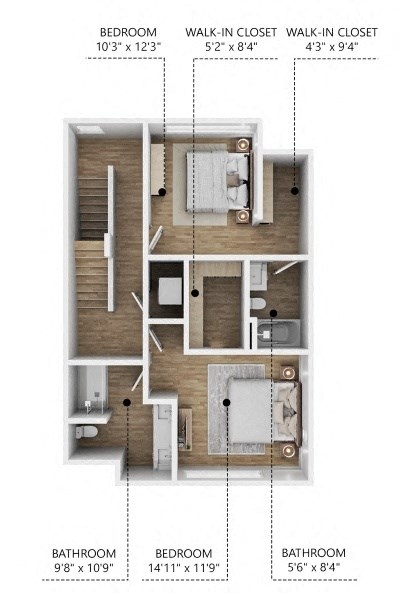 Upper Level 1 Floor Plan